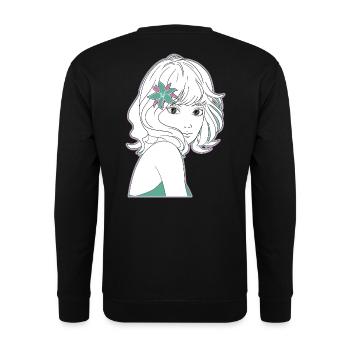 Manga Girl Anime - Sweat-shirt Unisexe - noir - Dos - Michal (187cm)