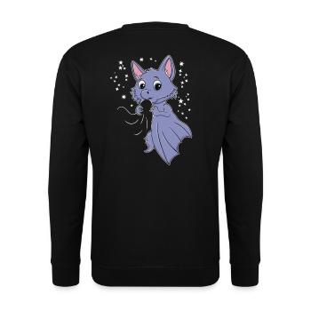 Chauve-souris Kawaii - Sweat-shirt Unisexe - noir - Dos - Michal (187cm)