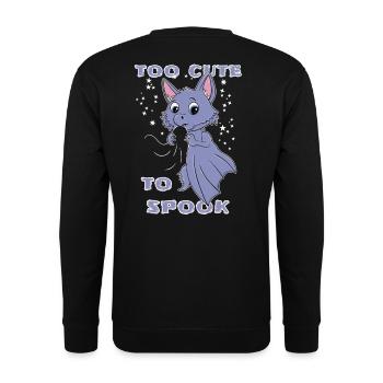Chauve-souris kawaii Halloween - Sweat-shirt Unisexe - noir - Dos - Michal (187cm)