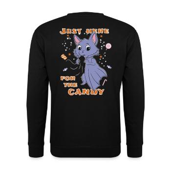 Fledermaus Halloween Lustig - Unisex Pullover - Schwarz - Hinten - Michal (187cm)