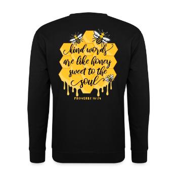Christian Bible Quote - Unisex Sweatshirt - black - Back - Alina (178cm)