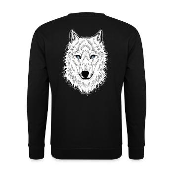 Loup polaire Yeux bleus - Sweat-shirt Unisexe - noir - Dos - Alina (178cm)