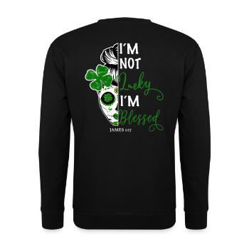 Christian Religious Verse - Unisex Sweatshirt - black - Back - Alina (178cm)