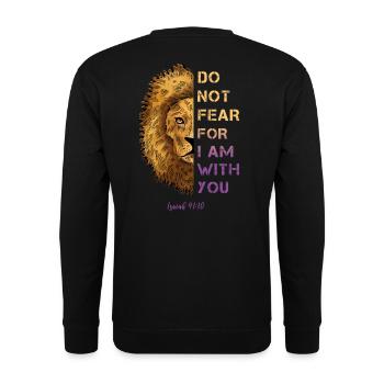 Citation pertinente Léo - Sweat-shirt Unisexe - noir - Dos - Alina (178cm)