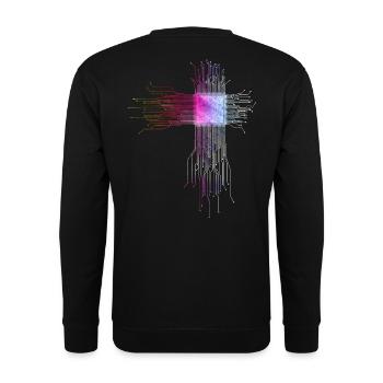 Programmer CPU Motif - Unisex Sweatshirt - black - Back - Alina (178cm)