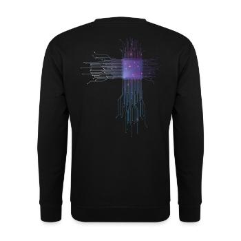 CPU Processor Computer Scientist Electrician - Unisex Sweatshirt - black - Back - Alina (178cm)