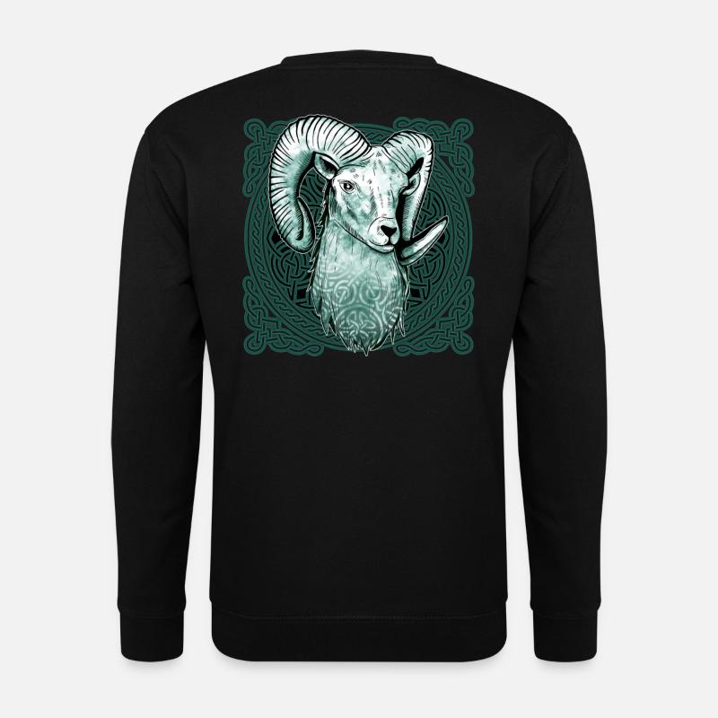 Bélier Modèle de nœud celtique - Sweat-shirt Unisexe - noir