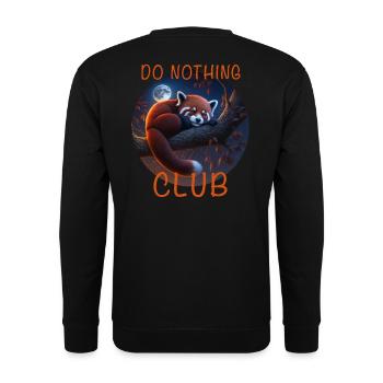 Roter Panda - Unisex Pullover - Schwarz - Hinten - Alina (178cm)
