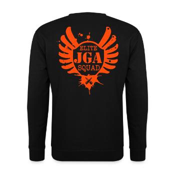 Elite JGA Squad - Unisex Pullover - Schwarz - Hinten - Alina (178cm)