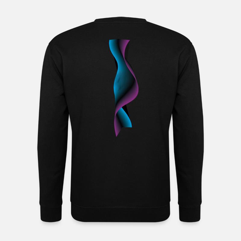 Neon Wellen Muster - Unisex Pullover - Schwarz