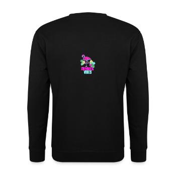 Summer Vibes Flamingo Summer Gift Idea - Unisex Sweatshirt - black - Back - Alina (178cm)