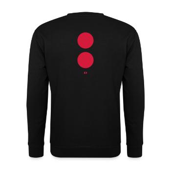 A-177 Doppelpunkt - Unisex Pullover - Schwarz - Hinten - Alina (178cm)