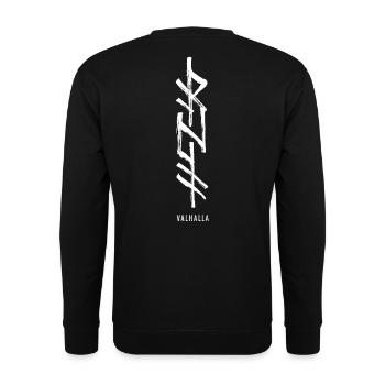 Valhalla Runes Norse Symbol Viking Characters - Unisex Sweatshirt - black - Back - Alina (178cm)