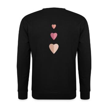 3 Coeurs - Sweat-shirt Unisexe - noir - Dos - Alina (178cm)