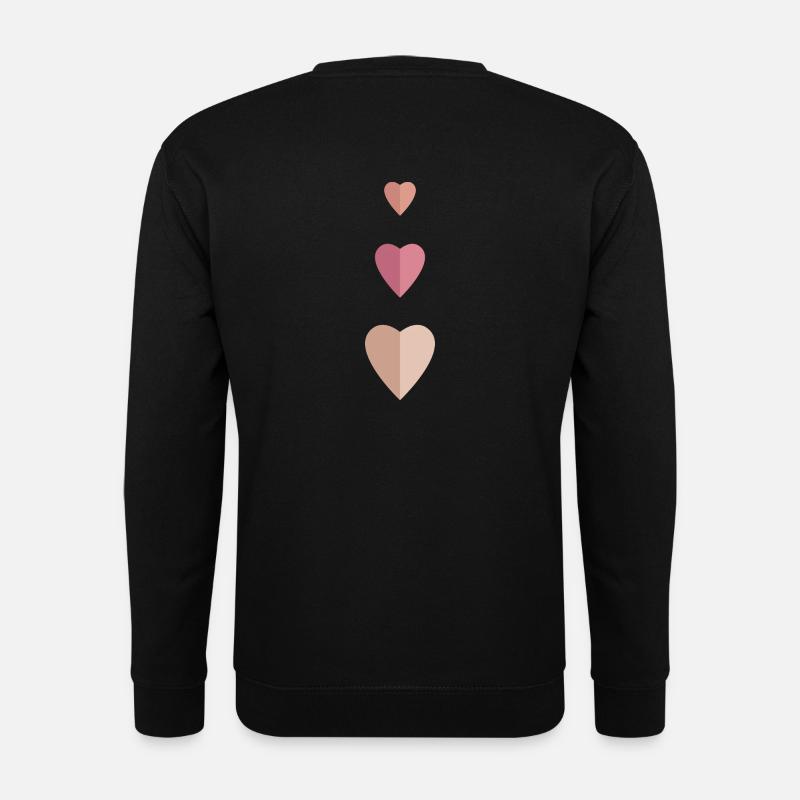 3 Hearts - Unisex Sweatshirt - black
