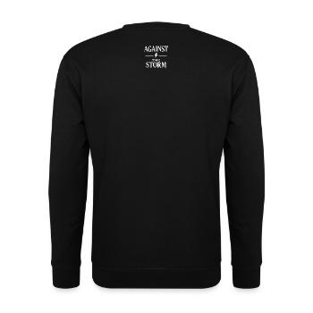 Powerful headwind lettering - Unisex Sweatshirt - black - Back - Alina (178cm)