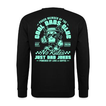 Cool Dads Club - Dad 2026 Gift Father Father's Day - Unisex Sweatshirt - black - Back - Michal (187cm)
