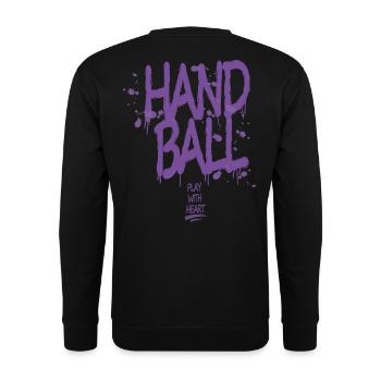 Handball Graffiti with Heart - Unisex Sweatshirt - black - Back - Michal (187cm)