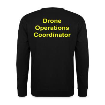 Coordonnatrice des opérations de drones - Sweat-shirt Unisexe - noir - Dos - Alina (178cm)