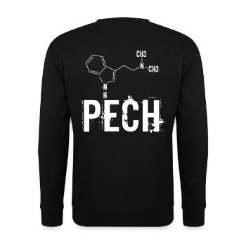Paar Partnerlook Pech - Unisex Pullover - Schwarz - Hinten - Michal (187cm)