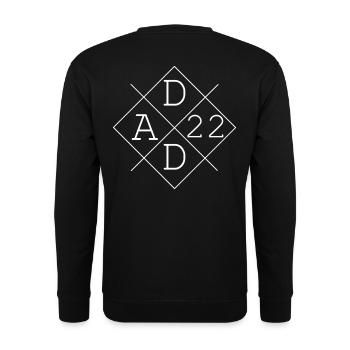 papa dad father's day gift idea 22 2022 - Unisex Sweatshirt - black - Back - Michal (187cm)