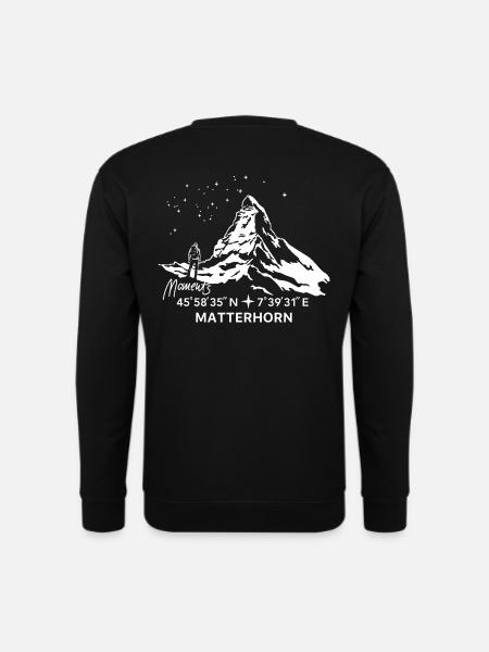 Matterhorn Bergsteigen Wandern Klettern Andenken - Unisex Pullover - Schwarz