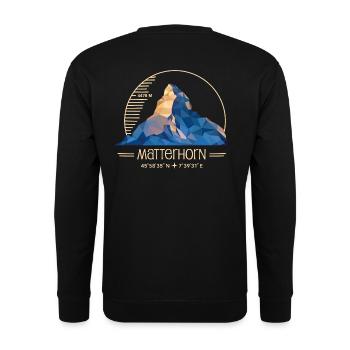Matterhorn Hike Randonnée Zermatt Souvenir - Sweat-shirt Unisexe - noir - Dos - Alina (178cm)