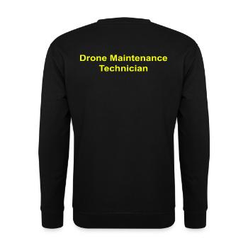 Technicien d’entretien de drones - Sweat-shirt Unisexe - noir - Dos - Alina (178cm)