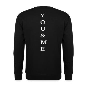 YOU&ME ..Du und Ich, was kann es schöneres geben?! - Unisex Pullover - Schwarz - Hinten - Alina (178cm)