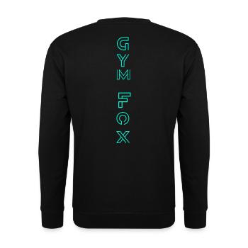 GYM FOX - Motivating Gym and Fitness Designs - Unisex Sweatshirt - black - Back - Alina (178cm)