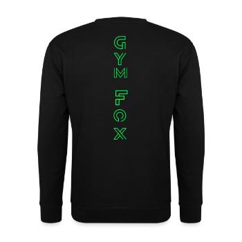 GYM FOX - Motivating Gym and Fitness Designs - Unisex Sweatshirt - black - Back - Alina (178cm)