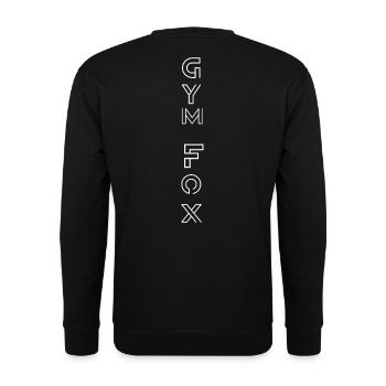 GYM FOX - Motivating Gym and Fitness Designs - Unisex Sweatshirt - black - Back - Alina (178cm)