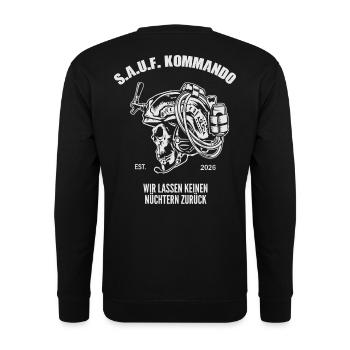 Sauf Kommando | Tactical Beer Skull - Unisex Pullover - Schwarz - Hinten - Alina (178cm)