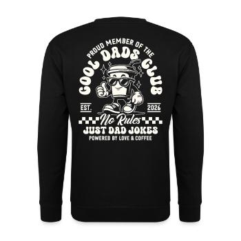 Cool Dads Club - Dad 2026 Gift - Unisex Sweatshirt - black - Back - Alina (178cm)
