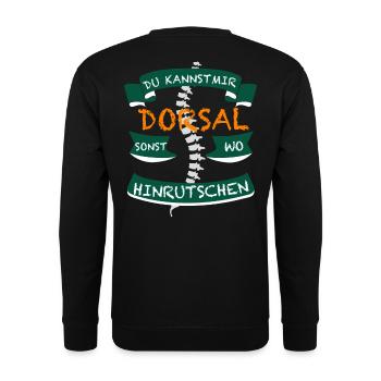 Physiotherapie Medizin Physiotherapeut Training - Unisex Pullover - Schwarz - Hinten - Michal (187cm)