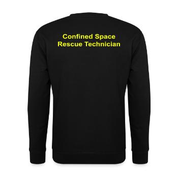 Technicien en sauvetage en espace clos - Sweat-shirt Unisexe - noir - Dos - Alina (178cm)