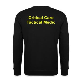 Critical Care Tactical Medic - Unisex Pullover - Schwarz - Hinten - Alina (178cm)