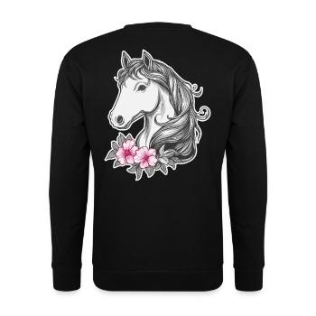 Cheval Enfants - Sweat-shirt Unisexe - noir - Dos - Michal (187cm)
