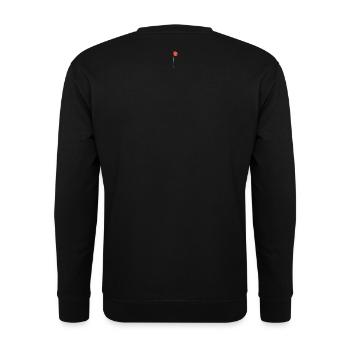 Fröhlicher Ballon Smile - Unisex Pullover - Schwarz - Hinten - Alina (178cm)