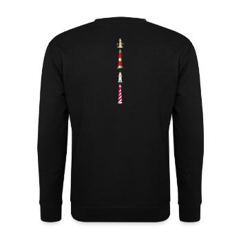 Lighthouses, Netherlands, Turkey, USA, Germany - Unisex Sweatshirt - black - Back - Alina (178cm)