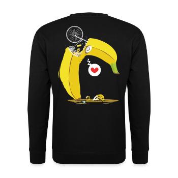 Road bike banana - Unisex Sweatshirt - black - Back - Alina (178cm)