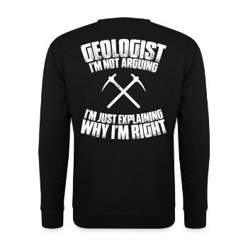 Geologie Geologe Geologist Geology Geologin - Unisex Sweatshirt - black - Back - Alina (178cm)