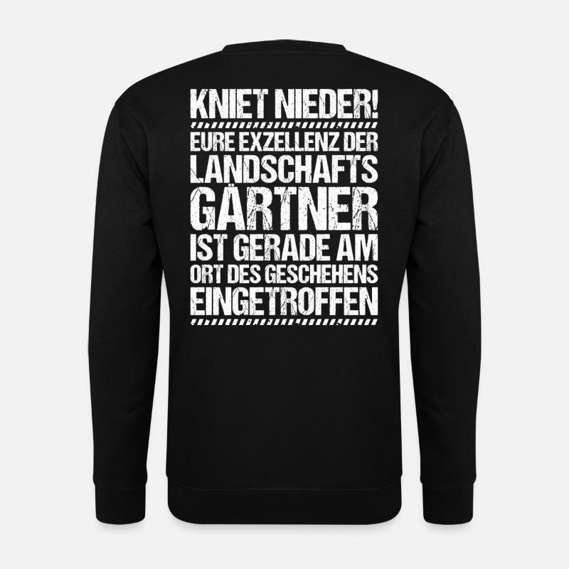 Landschaftsgärtner Gartenbau Landschaftsbau Garten - Unisex Pullover - Schwarz