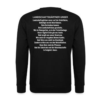 Landschaftsgärtner Gartenbau Landschaftsbau Garten - Unisex Pullover - Schwarz - Hinten - Michal (187cm)