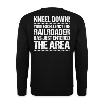Cheminot Conducteur de train Cheminot - Sweat-shirt Unisexe - noir - Dos - Alina (178cm)