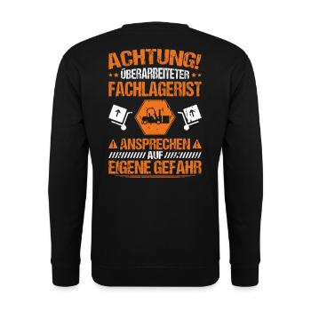 Fachlagerist Fachlageristin Lagerist Lageristin - Unisex Pullover - Schwarz - Hinten - Alina (178cm)
