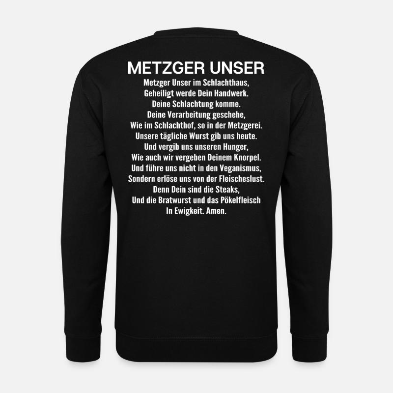 Metzger Fleischer Metzgerin Metzgerei Fleischerei - Unisex Pullover - Schwarz