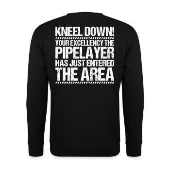 Pipeline Builder Pipeline Construction Pipelayer - Unisex Sweatshirt - black - Back - Alina (178cm)
