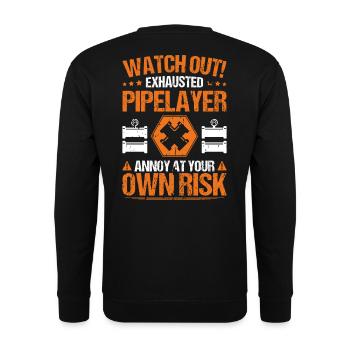 Pipeline Builder Pipeline Construction Pipelayer - Sweat-shirt Unisexe - noir - Dos - Alina (178cm)