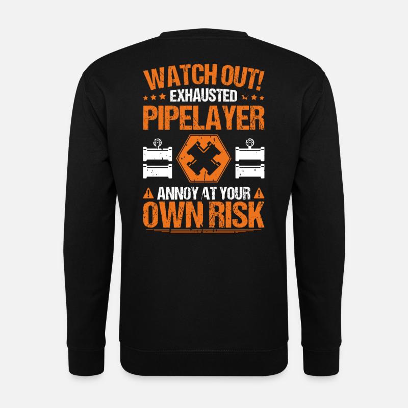 Pipeline Builder Pipeline Construction Pipelayer - Sweat-shirt Unisexe - noir